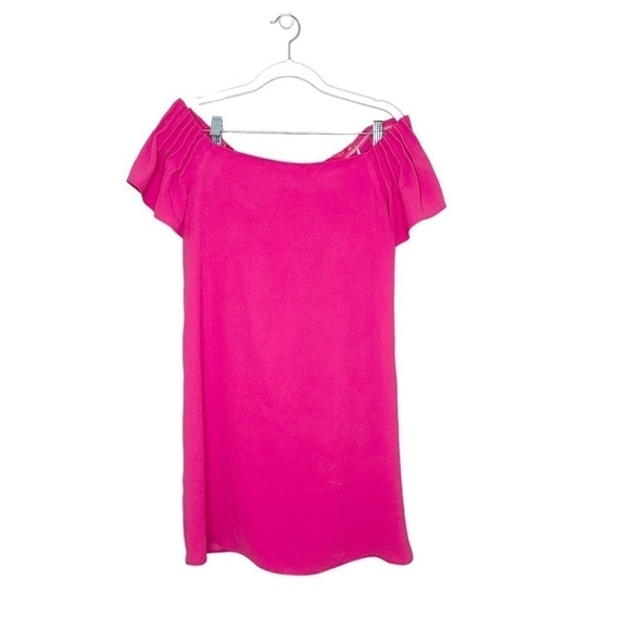 NWT Trina Turk Small Pink Fuschia The Exceptional Off Shoulder Dress - Picture 2 of 6